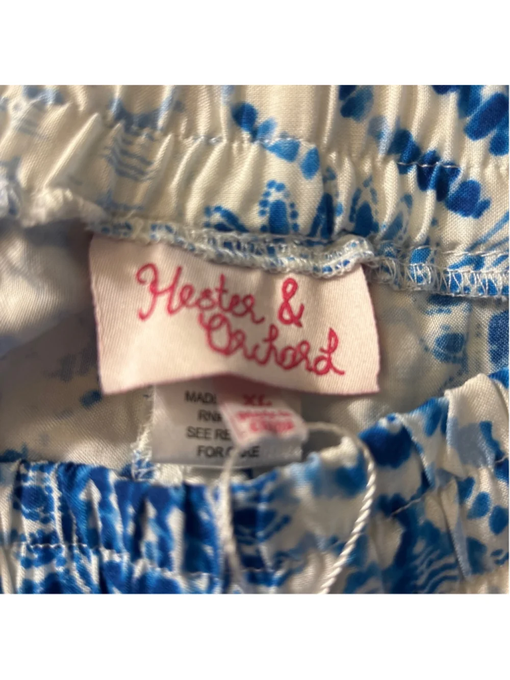 NWT Hester & Orchard Women's Blue Tye Dye Loose Fitting Pants - Size XL - Picture 4 of 10